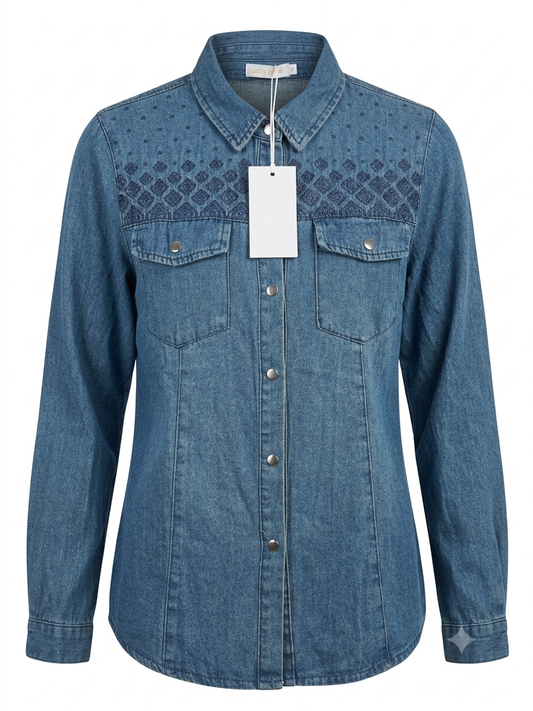 Camisa dama chica mezclilla L@CKY CL@VER