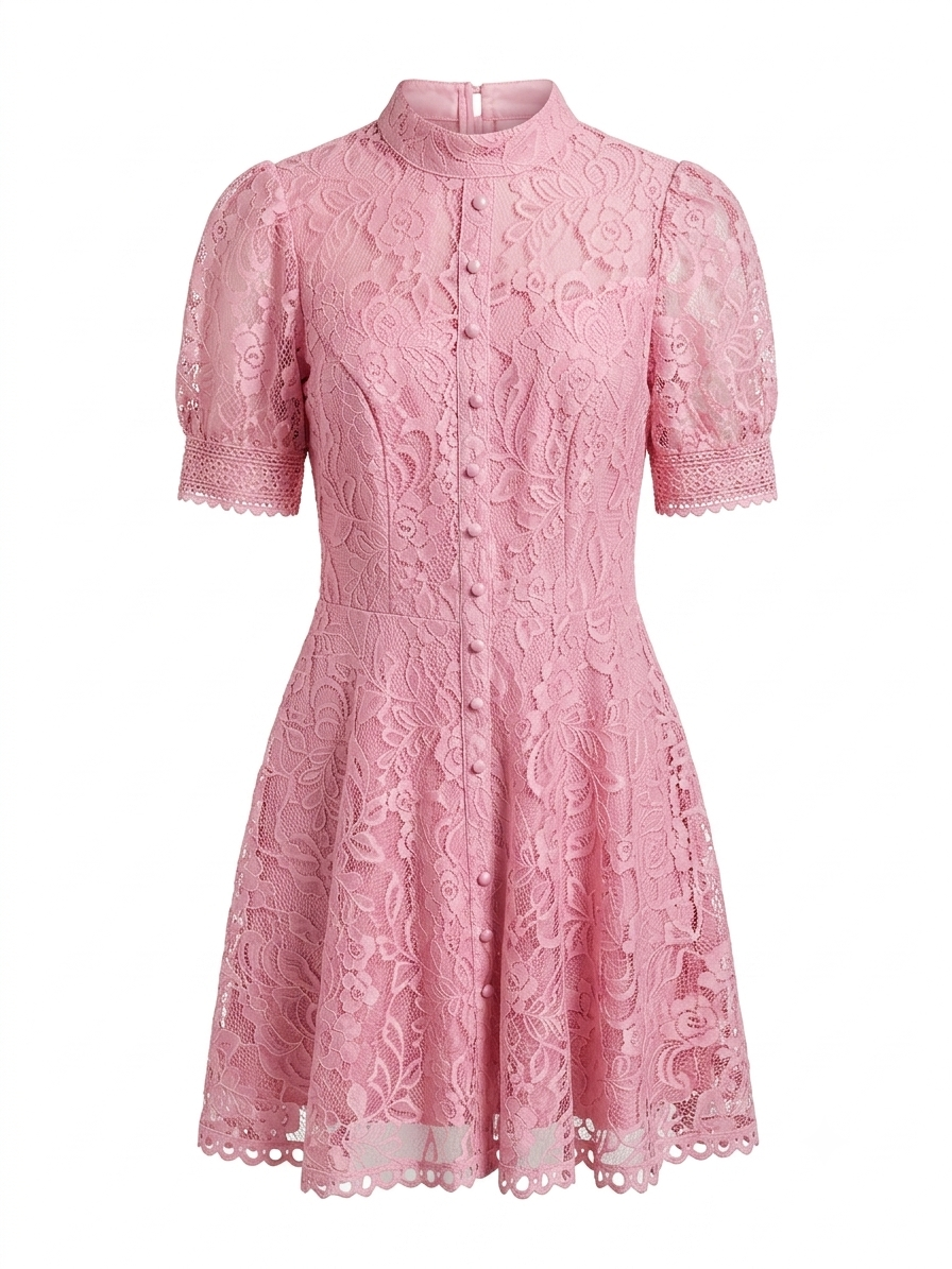Vestido dama chico rosa pastel