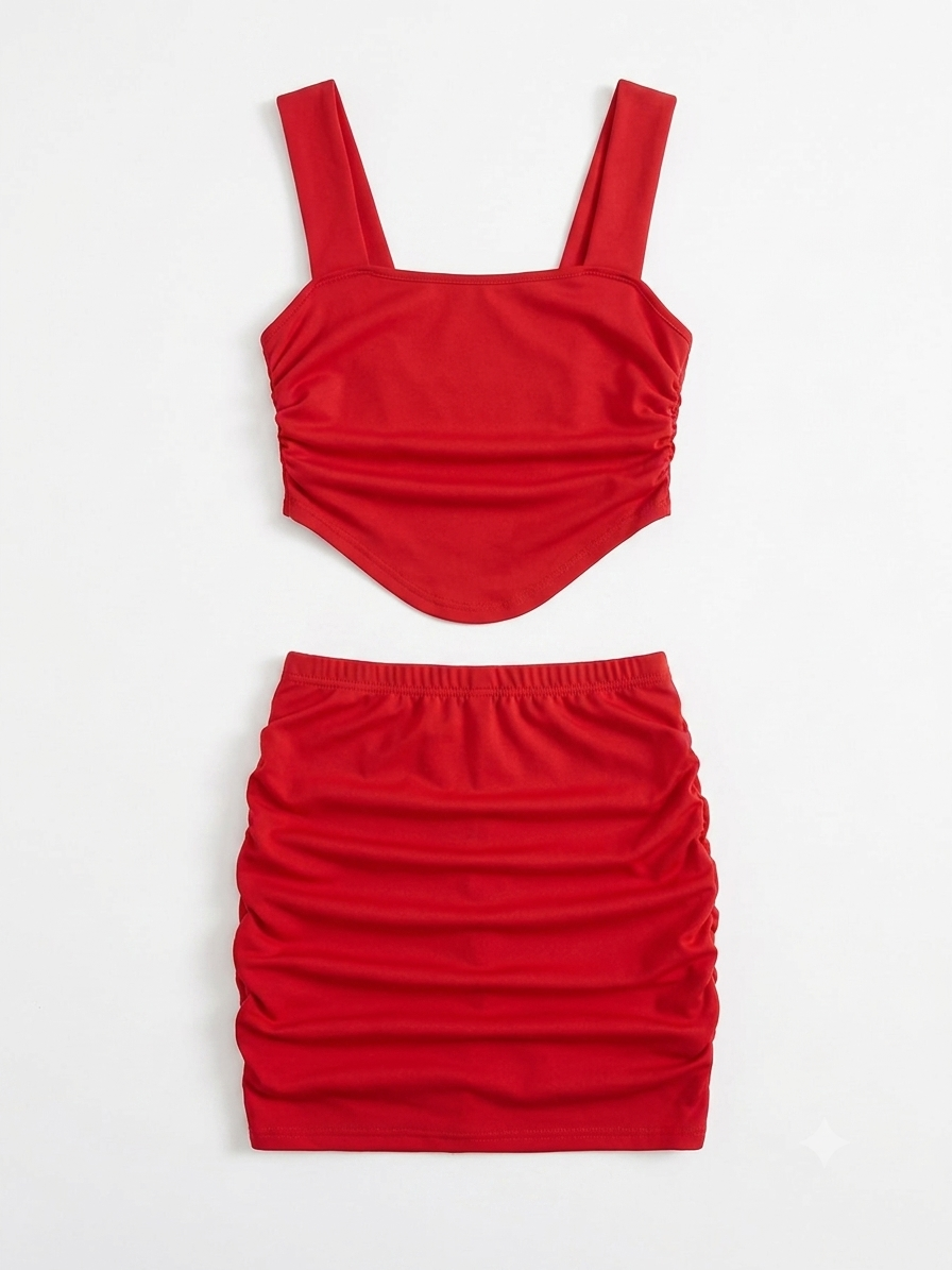 Conjunto dama extra chico rojo