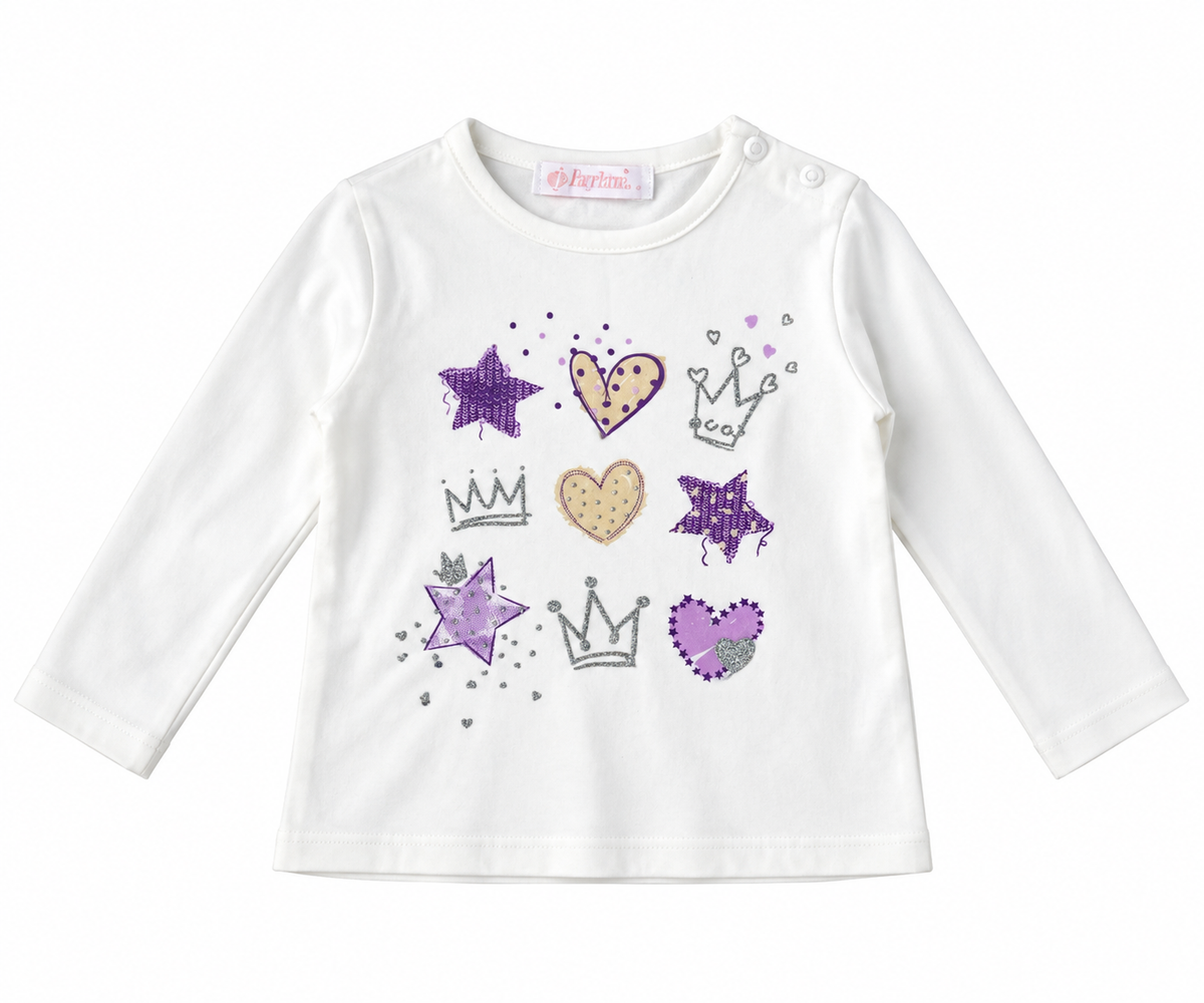 Set niña corazones lila 3 piezas 💜✨