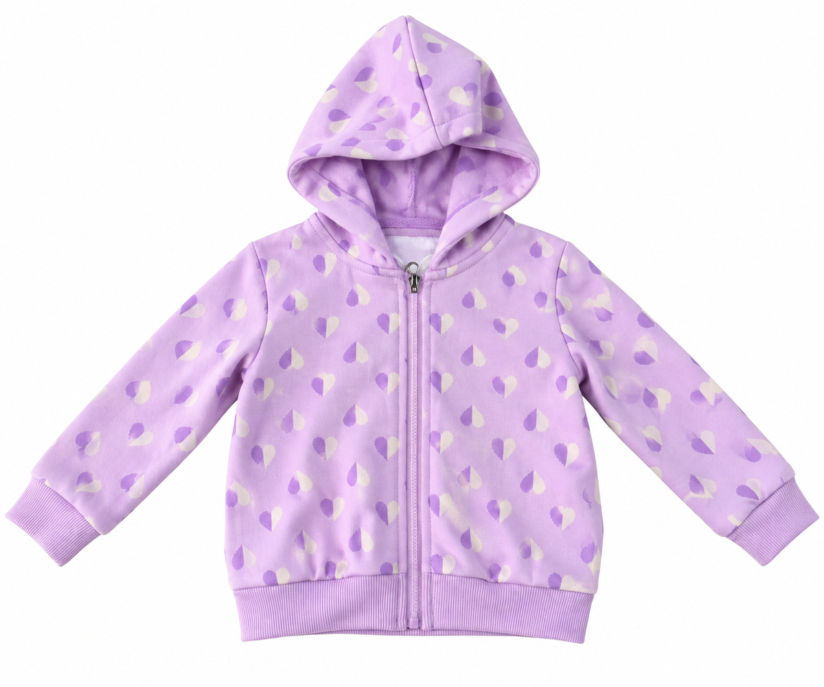 Set niña corazones lila 3 piezas 💜✨
