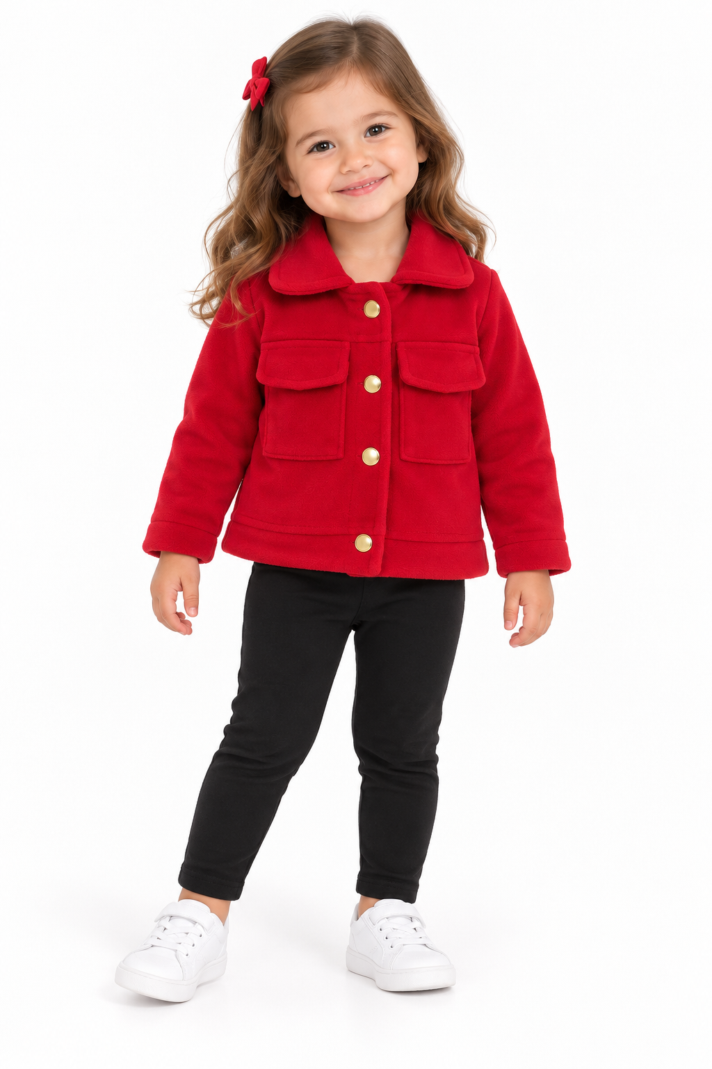 Set niña Pequeña – Chamarra con Botones y Leggings ✨💕