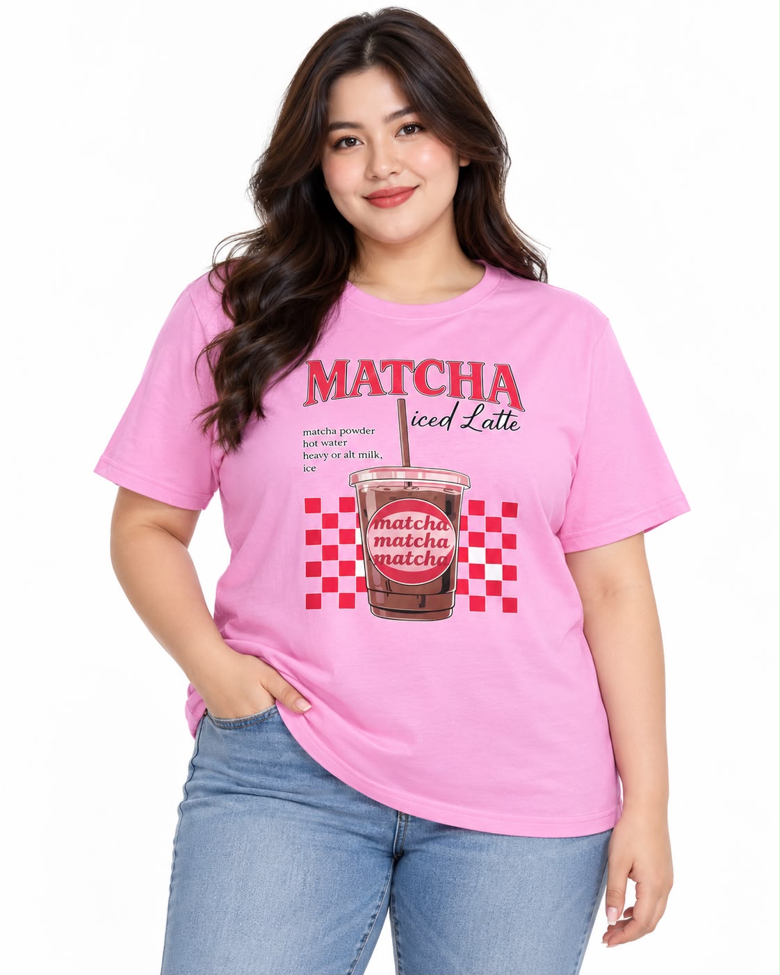 Blusa dama Pink Matcha Vibes 🍵💗