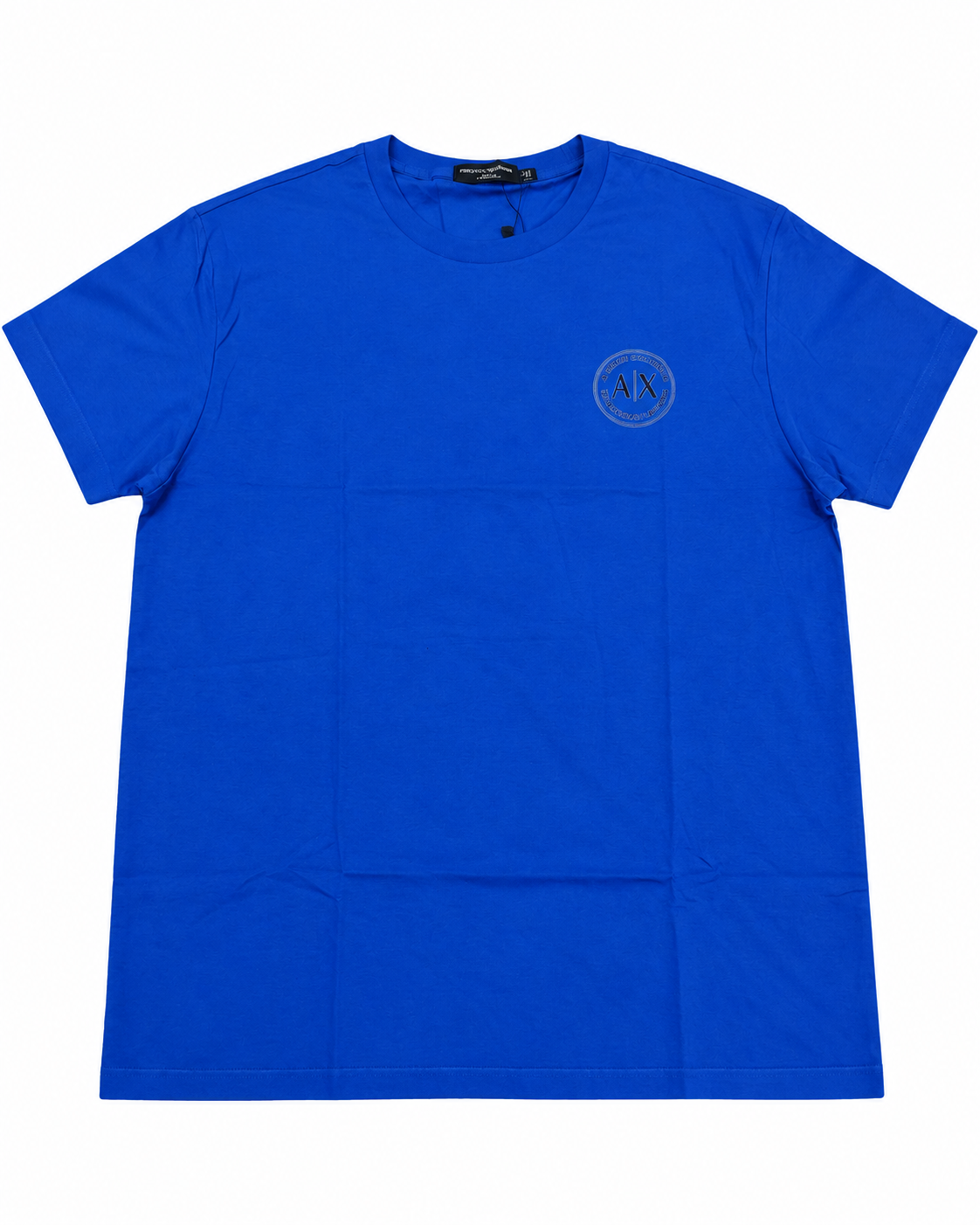 Playera Caballero Cuello Redondo con Emblema Minimalista