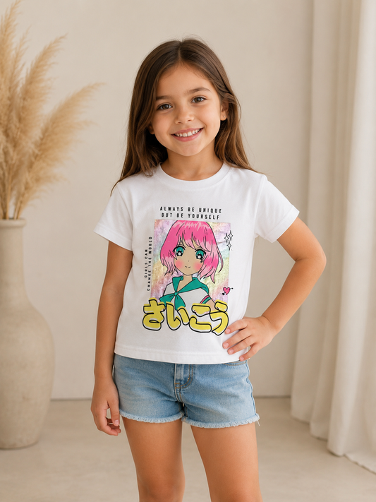 Blusa niña con estampado estilo anime